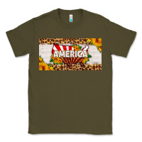 Army Green america map sunflower license plate Classic Tee - HRA Design Shop