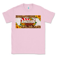 Bubblegum Pink america map sunflower license plate Classic Tee - HRA Design Shop