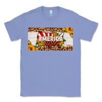 Colony Blue america map sunflower license plate Classic Tee - HRA Design Shop