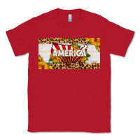 Red america map sunflower license plate Classic Tee - HRA Design Shop