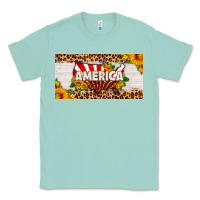 Seafoam america map sunflower license plate Classic Tee - HRA Design Shop