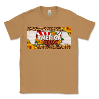 Toasted Coconut america map sunflower license plate Classic Tee - HRA Design Shop