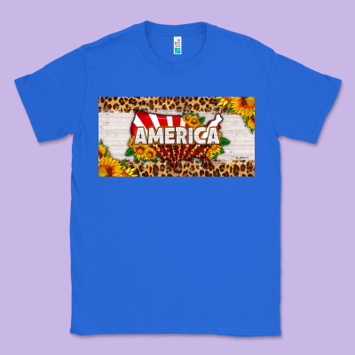 America Map Sunflower License Plate Classic Tee Designed By Hra Design Shop