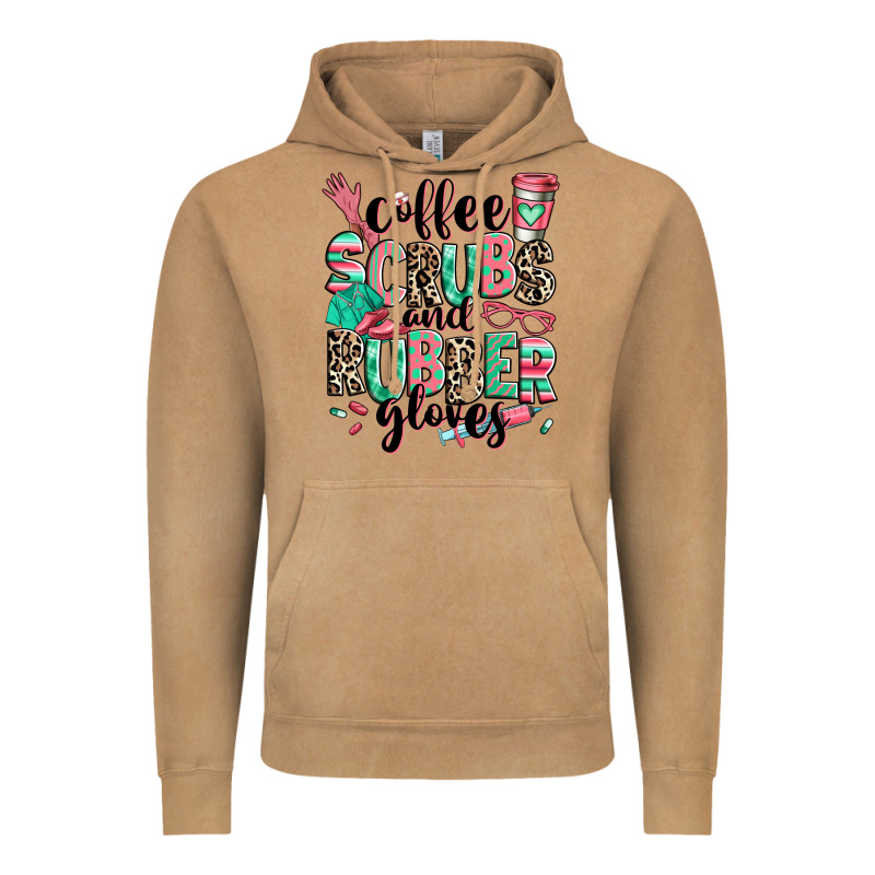 Coffee Scrubs And Rubber Gloves Vintage Hoodie by RanaPortraitStore | Teevron