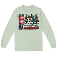 Matcha Star Spangled Hammered Long Sleeve Tee - CowhideDigitalArt