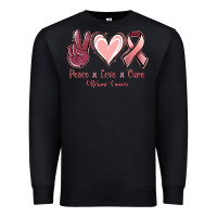 Black Peace Love Cure Uterine Cancer Premium Sweatshirt - Jasminsmagicworld