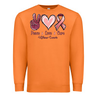 Carrot Peace Love Cure Uterine Cancer Premium Sweatshirt - Jasminsmagicworld