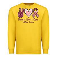 Lemon Peace Love Cure Uterine Cancer Premium Sweatshirt - Jasminsmagicworld