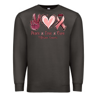 Smoke Peace Love Cure Uterine Cancer Premium Sweatshirt - Jasminsmagicworld