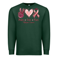 Sports Green Peace Love Cure Uterine Cancer Premium Sweatshirt - Jasminsmagicworld