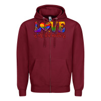 Burgundy love is all that matters Zipper Hoodie - JahusDesignShop