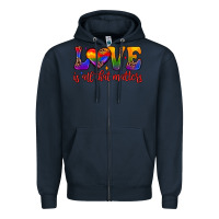 Navy love is all that matters Zipper Hoodie - JahusDesignShop