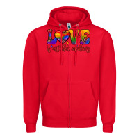 Red love is all that matters Zipper Hoodie - JahusDesignShop
