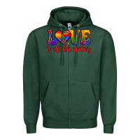 Sports Green love is all that matters Zipper Hoodie - JahusDesignShop