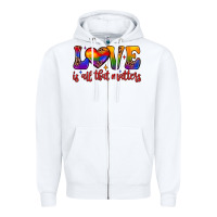 White love is all that matters Zipper Hoodie - JahusDesignShop