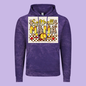 Softball Mom Vintage Hoodie Designed By Jahusdesignshop
