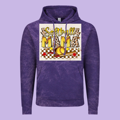 Softball Mom Vintage Hoodie Designed By Jahusdesignshop
