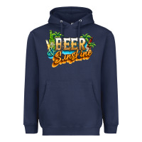 Navy Beer and sunshine Heavyweight Hoodie - NancyCooperArtShop