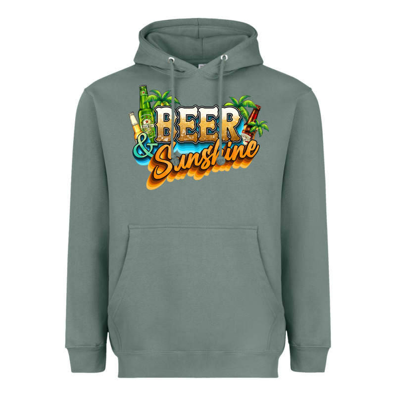 Beer And Sunshine Heavyweight Hoodie by NancyCooperArtShop | Teevron