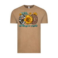 Vintage Coffee with god all things are possible sunflower Vintage Tee - Zillion Design Studio