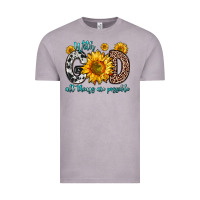 Vintage Zinc with god all things are possible sunflower Vintage Tee - Zillion Design Studio