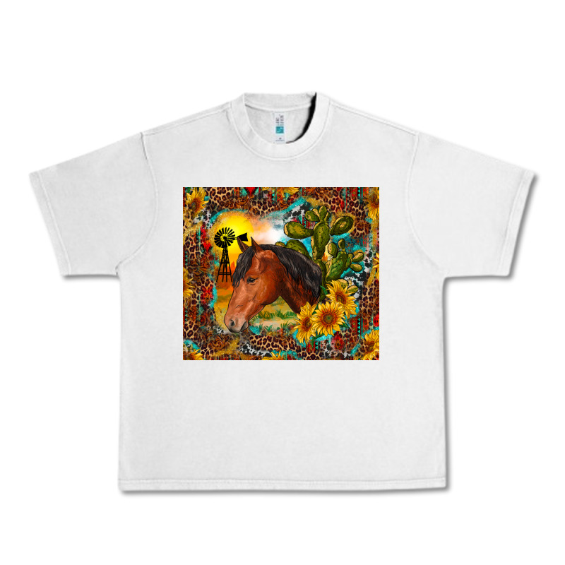 Western Horse And Sunflower Urban Heavy Tee by RanaPortraitStore | Teevron