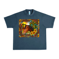 Midnight Navy western horse and sunflower Urban Heavy Tee - RanaPortraitStore