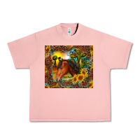 Salmon western horse and sunflower Urban Heavy Tee - RanaPortraitStore