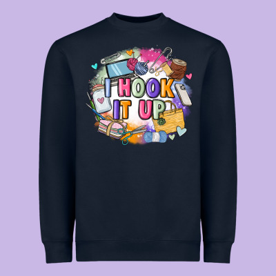 I Hook It Up  Sewing Heavyweight Sweatshirt Designed By Zillion Design Studio