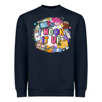 Navy i hook it up  sewing Heavyweight Sweatshirt - Zillion Design Studio