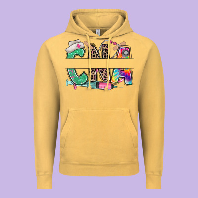 Custom Name Cna Nurse Vintage Hoodie Designed By Ranaportraitstore