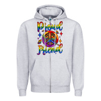 Heather Grey proud friend Zipper Hoodie - JahusDesignShop