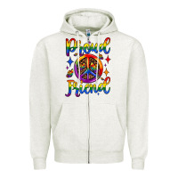 Oatmeal Heather proud friend Zipper Hoodie - JahusDesignShop
