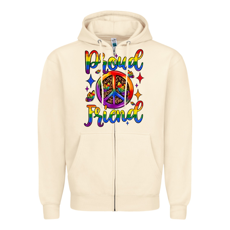 Proud Friend Zipper Hoodie by JahusDesignShop | Teevron