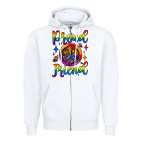 White proud friend Zipper Hoodie - JahusDesignShop