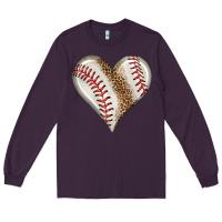 Plum baseball heart Long Sleeve Tee - HRA Design Shop