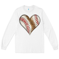 White baseball heart Long Sleeve Tee - HRA Design Shop