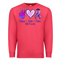 Cardinal Peace Love Cure All Cancers Premium Sweatshirt - Jasminsmagicworld