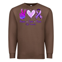 Chestnut Peace Love Cure All Cancers Premium Sweatshirt - Jasminsmagicworld
