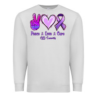 Dove Grey Peace Love Cure All Cancers Premium Sweatshirt - Jasminsmagicworld
