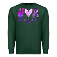 Sports Green Peace Love Cure All Cancers Premium Sweatshirt - Jasminsmagicworld