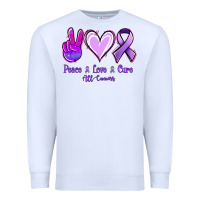 White Peace Love Cure All Cancers Premium Sweatshirt - Jasminsmagicworld