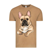 Vintage Camel french bulldog sitting Vintage Tee - RanaPortraitStore