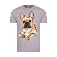 Vintage Zinc french bulldog sitting Vintage Tee - RanaPortraitStore