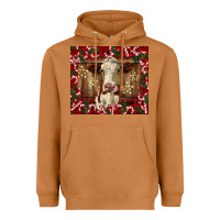 Meerkat christmas heifer with candy canes Heavyweight Hoodie - BarkalooDesign
