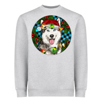Heather Grey Christmas Husky Heavyweight Sweatshirt - RanaPortraitStore