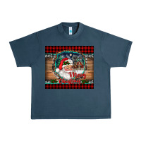 Midnight Navy merry christmas santa and farm Urban Heavy Tee - RanaPortraitStore
