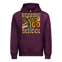Mauve Wine roaring in to 100 day of school Urban Hoodie - Artiststas