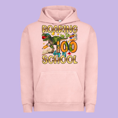 Roaring In To 100 Day Of School Urban Hoodie Designed By Artiststas