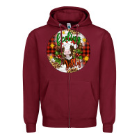 Christmas Feeling Jolly Cow Ornament Zipper Hoodie | Teevron